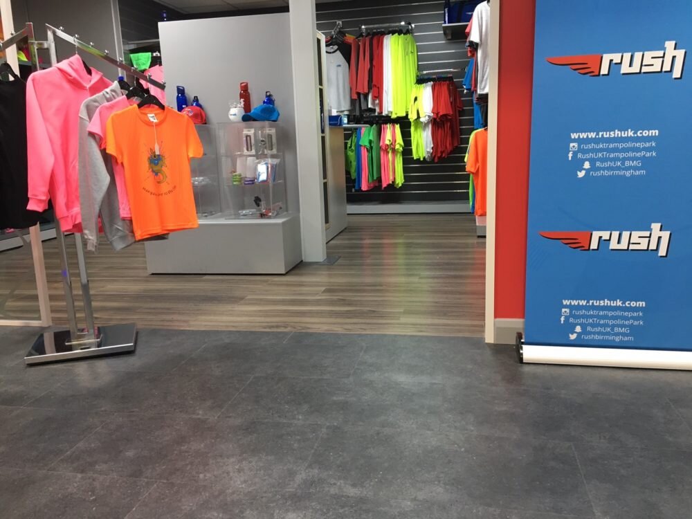 Moduleo Click makes quick work of RUSH Trampoline Park refurb @RushUK