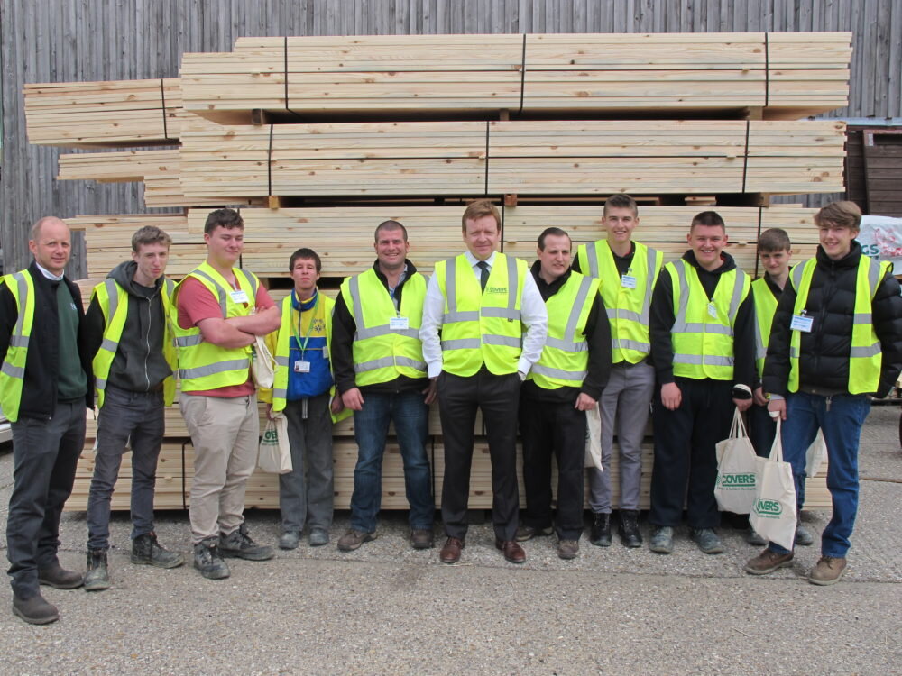 Students visit state-of-the-art West Sussex  timber mill @coverstimber