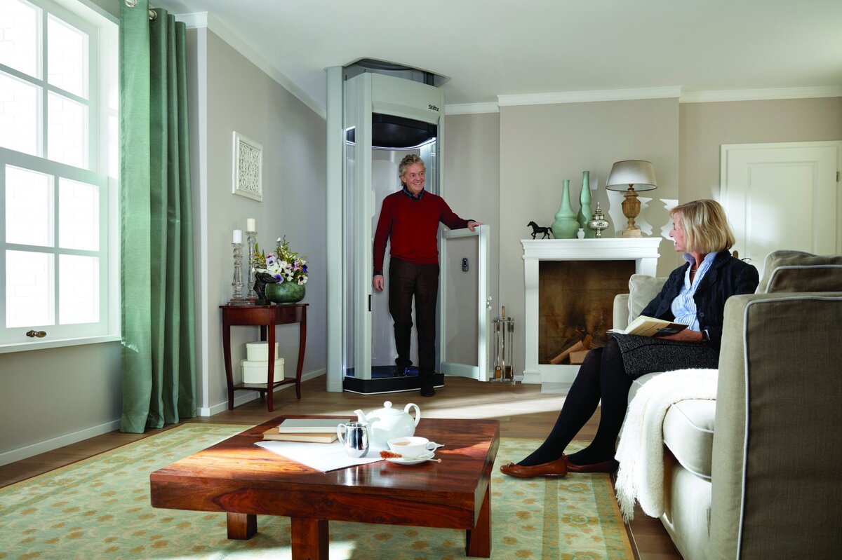 LIFT-OFF WITH A STILTZ HOMELIFT AT THE  HOMEBUILDING AND RENOVATING SHOW