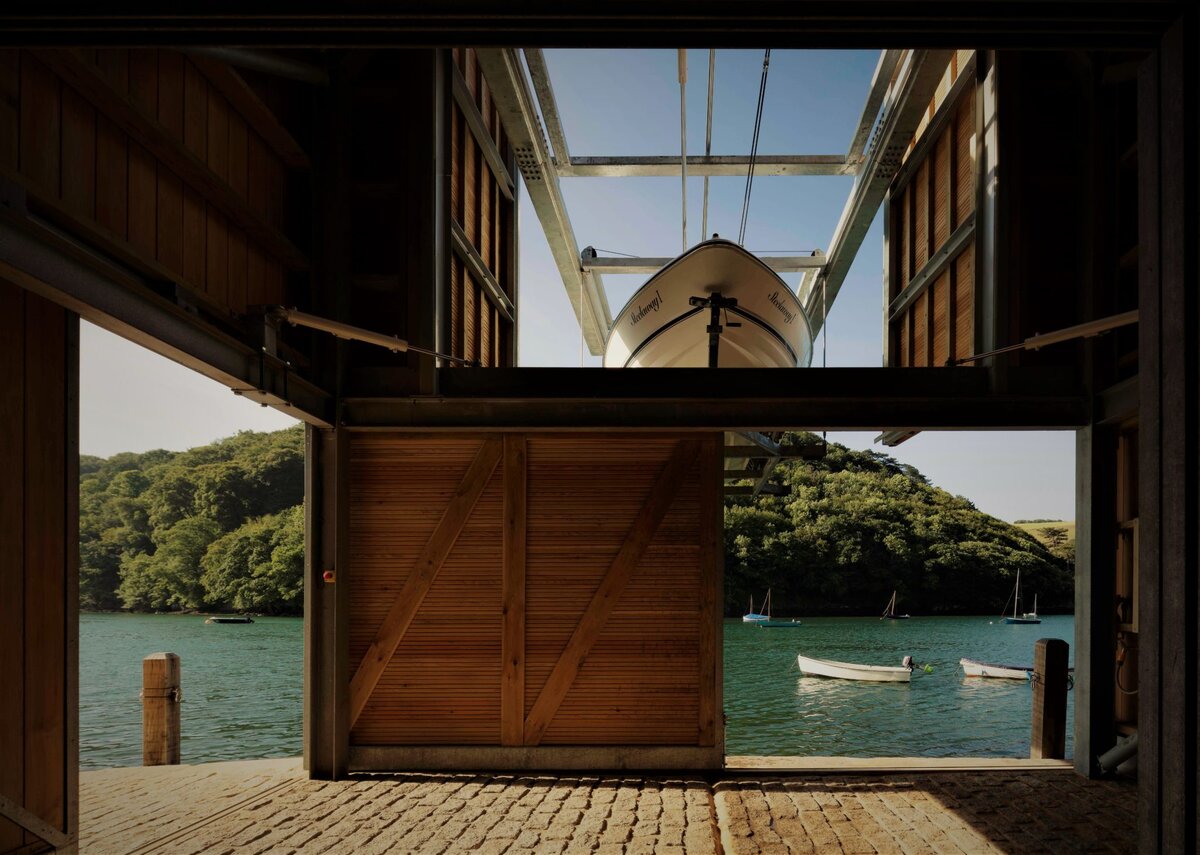 P C Henderson’s Industrial Sliding Door Hardware Specified for Unique Boathouse Project in Devon