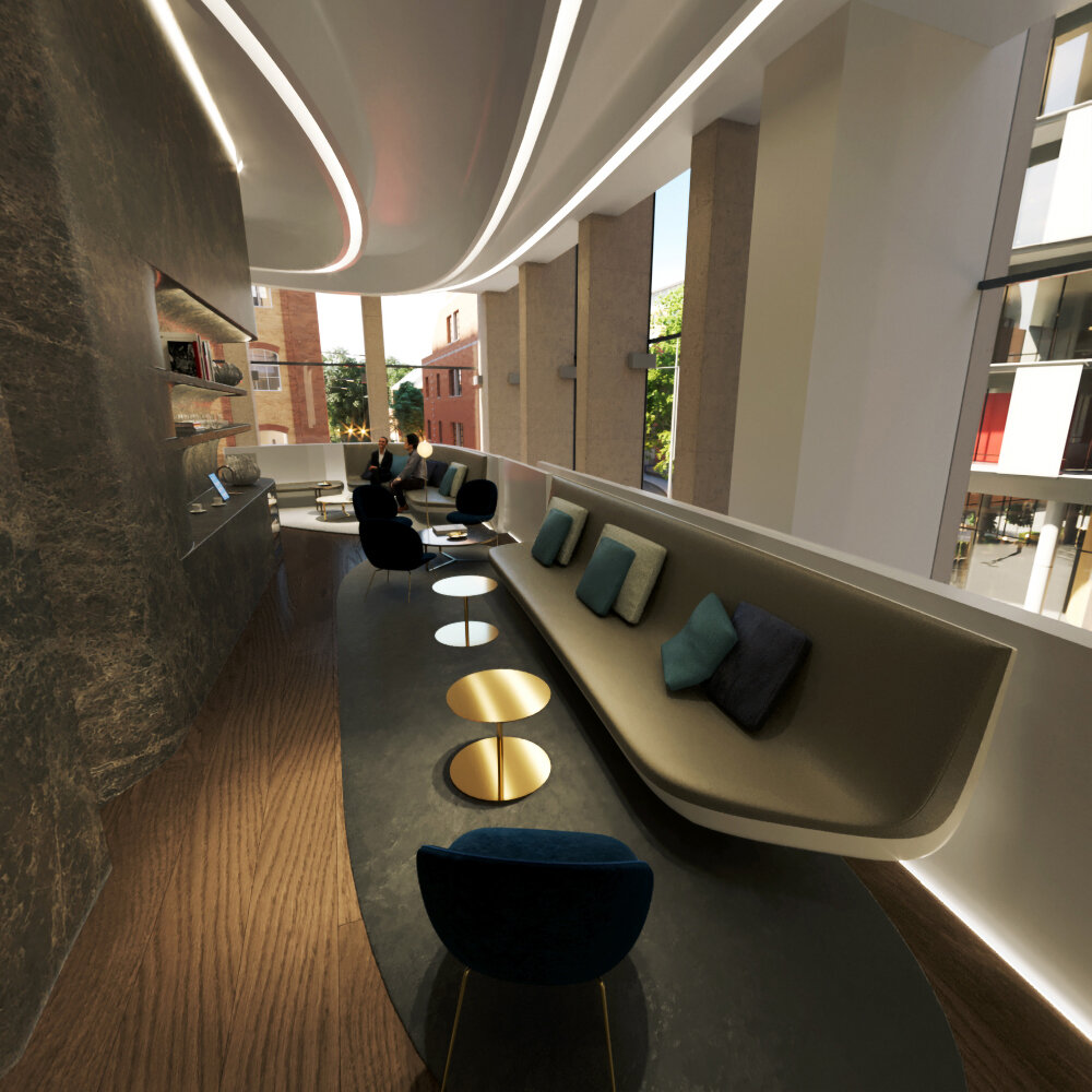Zaha Hadid Architects launch first UK residential project with lobby transformation at Southbank Tower