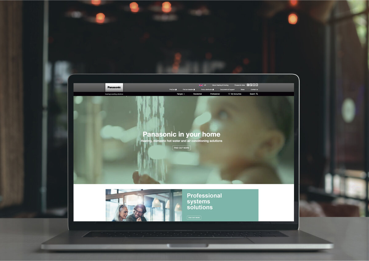 Panasonic improves the user experience for its heating and cooling website @PanasonicHC_UK