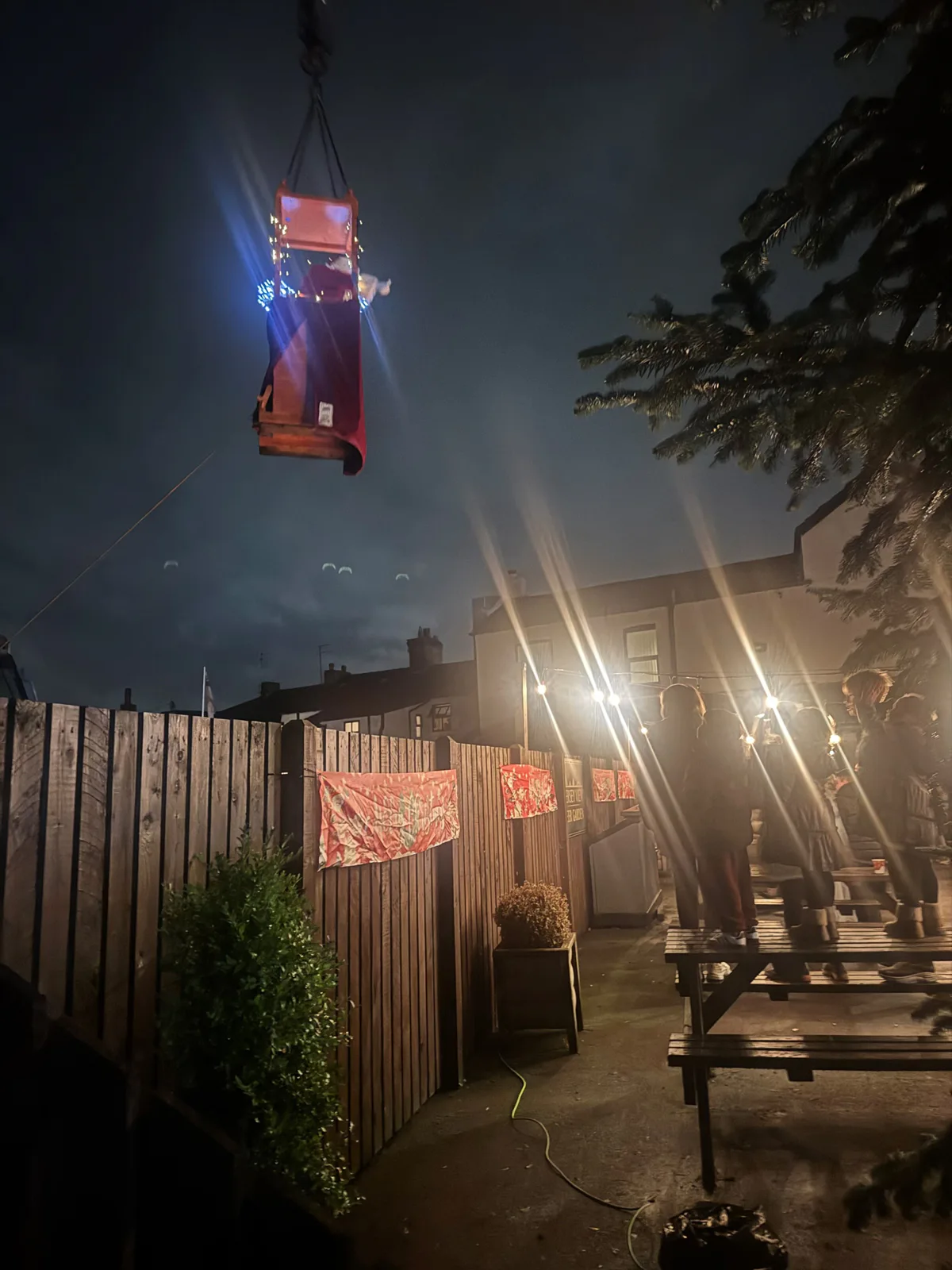 RSS Supplies Basket to Lift Santa by Crane