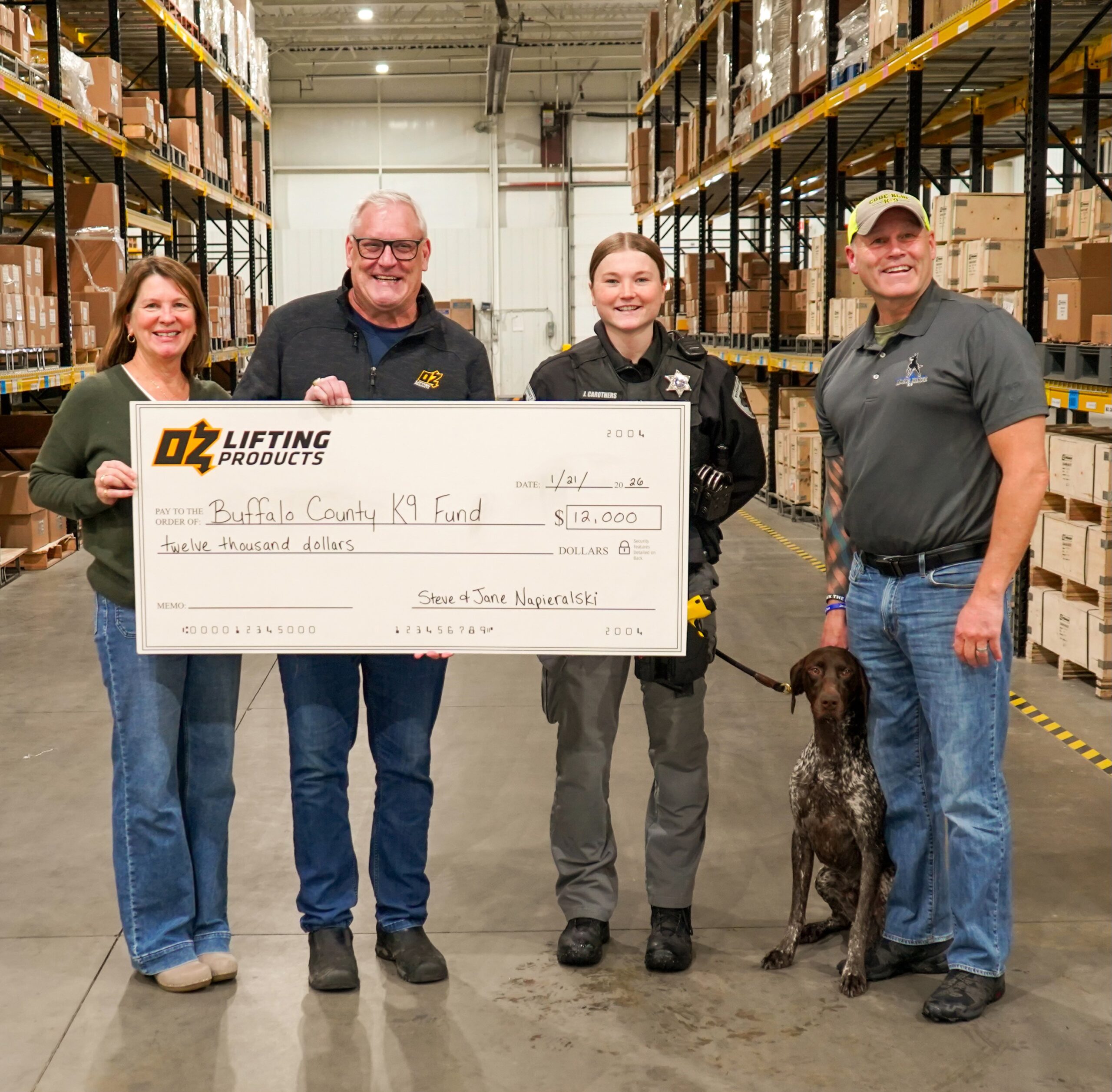 OZ Lifting Continues K9 Police Dog Program
