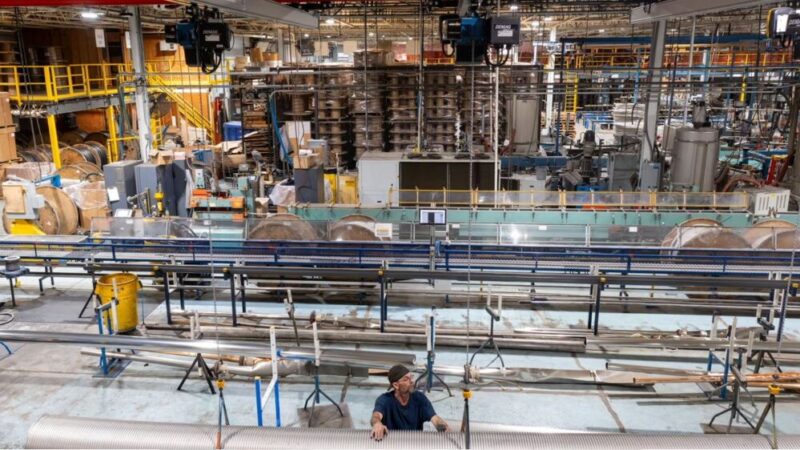 Ceiling-Mounted Crane Improves Corrugation Workflow at Omega Flex