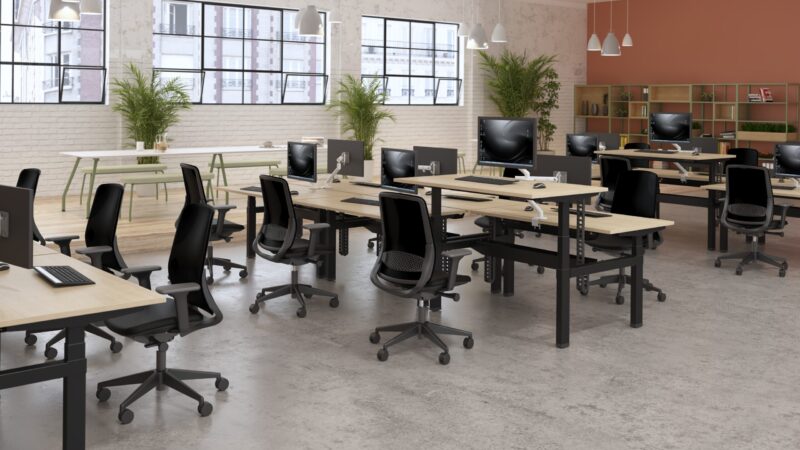 KI expands sit-stand collection with Trim, an innovative new desk designed to make movement at work accessible for all