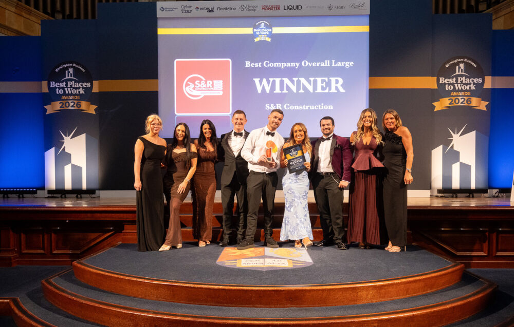 ‘People first’ approach sees S&R Construction take Large Employer title at ‘Best Places to Work Awards’