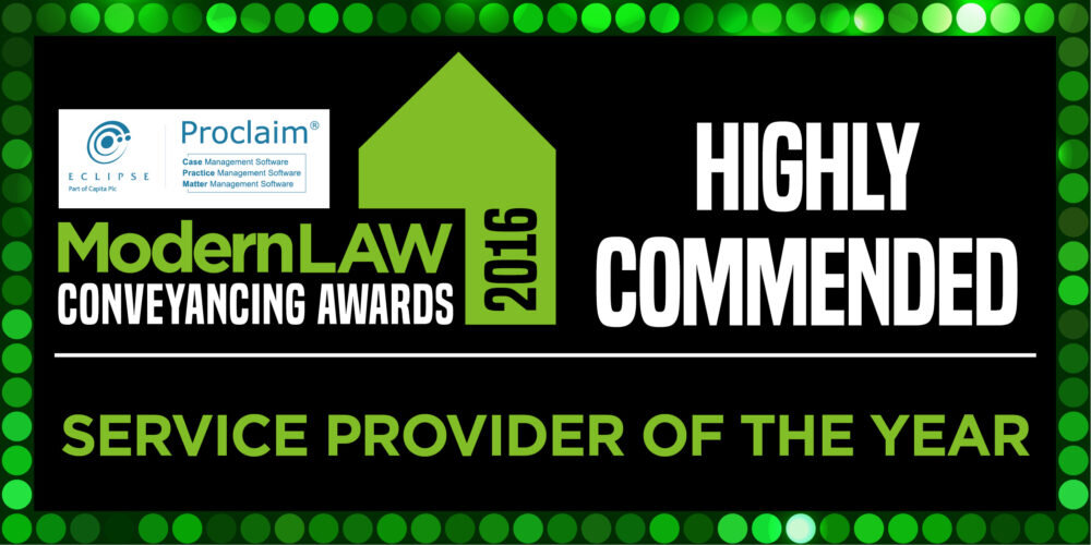 PLS HIGHLY COMMENDED FOR SERVICE PROVIDER OF THE YEAR AT FIRST EVER MODERN LAW CONVEYANCING AWARDS!!