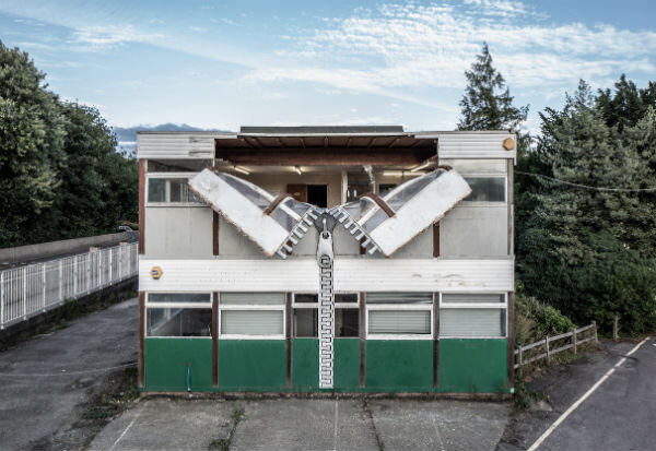 Amazing ‘unzipped building’ artwork gone but not forgotten