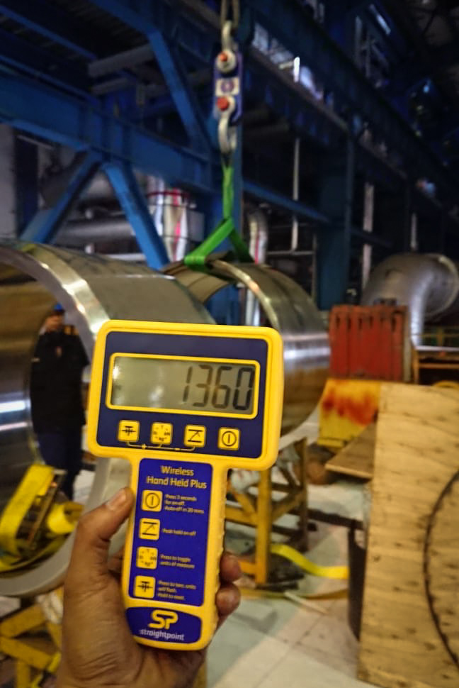 Straightpoint Load Cell Weighs Power Plant Cylinder @loadcell