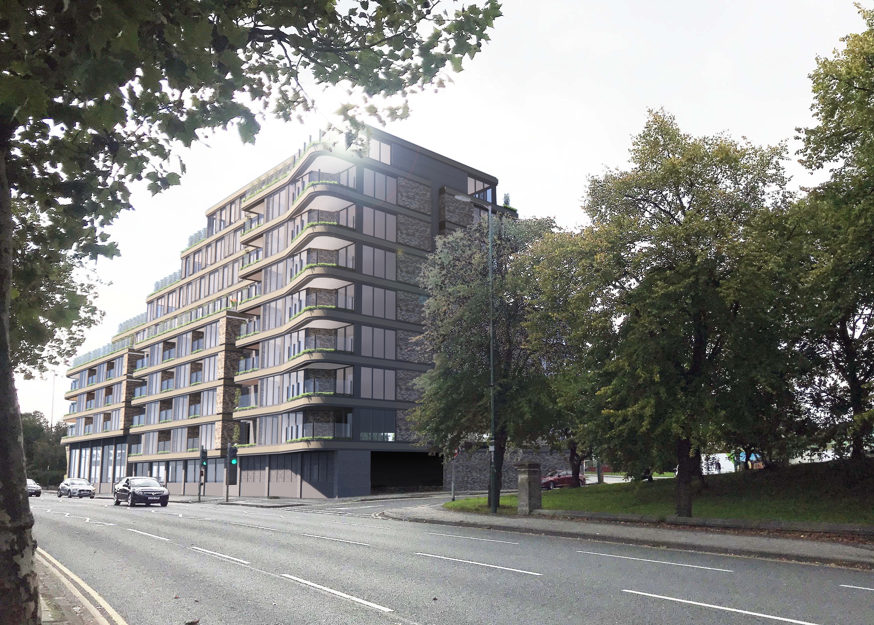 Plans submitted for Landmark London Road scheme in Nottingham complete with exterior living walls @ALBNottingham