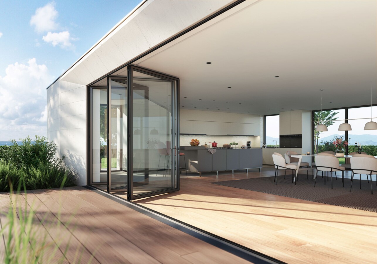 Introducing the new larger, slimmer bi-fold door from Schüco